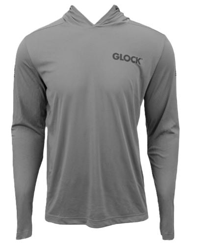 Glock Hooded Performance Long - Sleeve Shirt Lg Grey 2