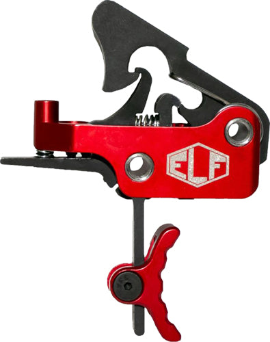 Elftmann Trigger Apex Ar-15 - Curved Adj 2.75-7lbs Red