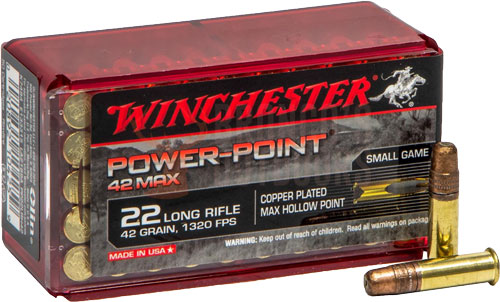 Winchester Power Point Max - 22lr 42gr 50rd 40bx/cs <