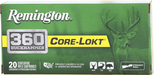 Remington 360 Buckhammer 200gr - Core-lokt Sp 20rd 10bx/cs