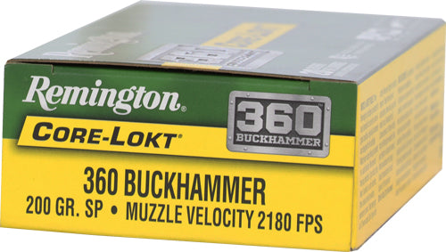 Remington 360 Buckhammer 180gr - Core-lokt Sp 20rd 10bx/cs