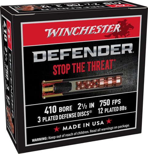 Winchester Pdx1 Defender 410 - 2.5" 3dd/12bb 10rd 10bx/cs 1