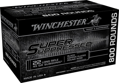 Winchester Super Supress 22lr - 1255fps 45gr Lrn 800rd 2bx/cs
