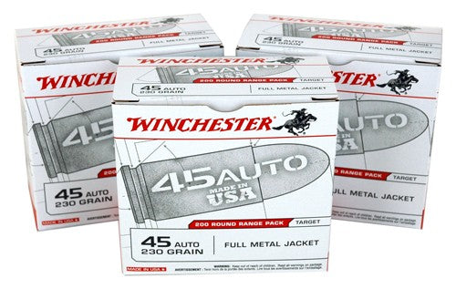 Winchester Usa 45 Acp 230gr - Fmj-rn 600rd Case Lot