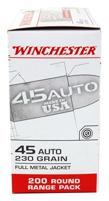 Winchester Usa 45 Acp 230gr - Fmj-rn 600rd Case Lot 4