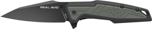 Real Avid Rav-1 Knife Manual - 3.25" Blade Green/black
