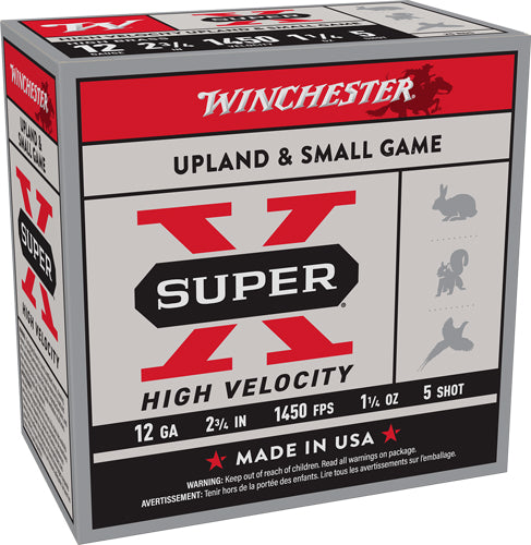 Winchester Super-x 12ga 2.75" - 1-1/4oz #5 1450fps 25rd 10bx/c