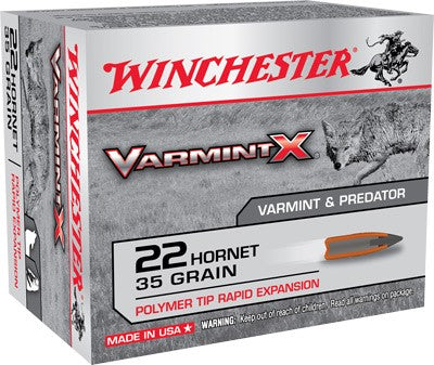 Winchester Varmit-x 22 Hornet - 35gr Varminter-x 20rd 10bx/cs