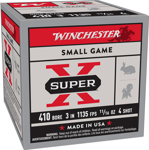 Winchester Super-x 410 3" - 11/16oz #4 25rd 10bx/cs
