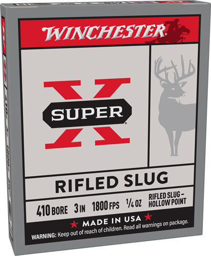 Winchester Super-x 410 3" - 1/4oz Rifled Slug 5rd 50bx/cs