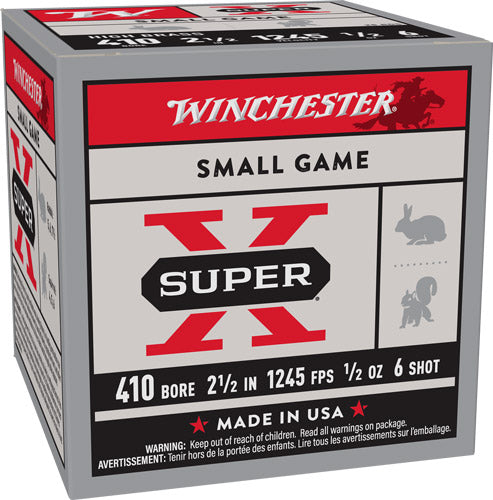 Winchester Super-x 410 2.5" - 1/2oz #6 25rd 10bx/cs