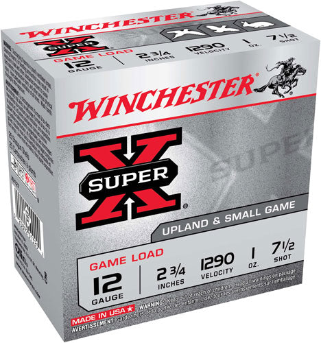 Winchester Super-x 12ga 2.75" - 1oz #7.5 1290fps 250rd Case