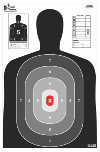Splatter Shot Target B27 - Silhouette Pro 23"x35" 5pk 1