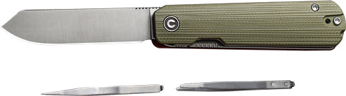 Civivi Knife Sendy 2.83" - Milled Green/red G-10 Satin