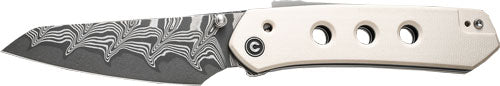 Civivi Knife Vision Fg 3" - Ivory Damascus Blade Clam Pack 1