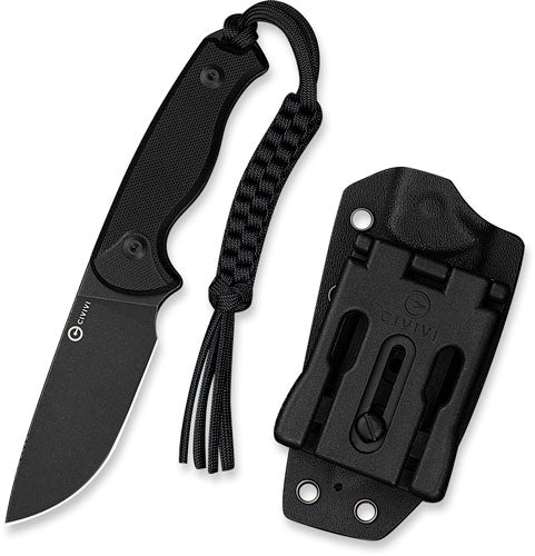 Civivi Knife Timberbark 3.2" - Fixed Black/black G10 Stnwash 3