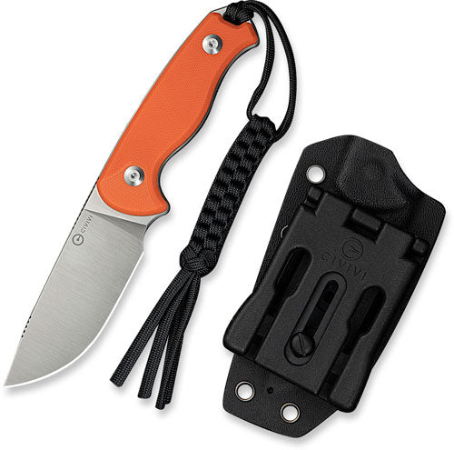 Civivi Knife Timberbark 3.2" - Fixed Orange/satin G10 Stnwash 3