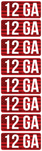 Mtm Ammo Caliber Labels 12ga - 8-pack