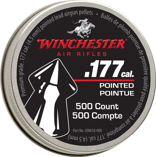 Winchester 177 Pointed Pellet - 500 Count Tin 6 Pack Case