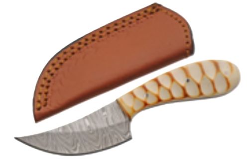 Szco Rite Edge 2.75" Grooved - Burned Bone Skinner W Sheath 1
