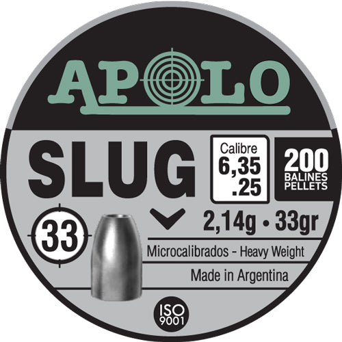 Hatsan Apolo 25 Slug 33 Grain - 200 Pack