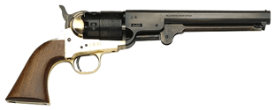 Traditions Bp Revolver 1851 - Navy 44 Cal 7.378" Brass/wal