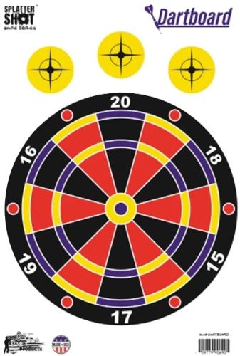 Splatter Shot Target 12"x18" - Dartboard 8pk 1