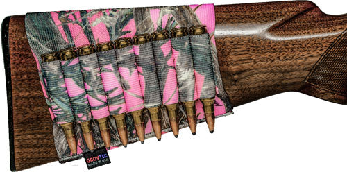 Grovtec Rifle Shell Holder For - Buttstock True Timber Pink