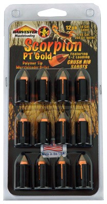Harvester Scorpion 50 Cal - 260gr .451 Poly Tip Sabot 12pk