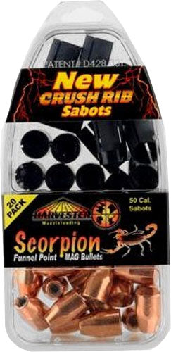 Harvester Scorpion 50 Cal - 240gr .451 Funnel Point 20pk