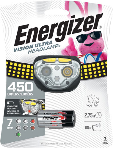 Energizer Vision Ultra Hd - Headlamp 450 Lumens W/aaa Batt