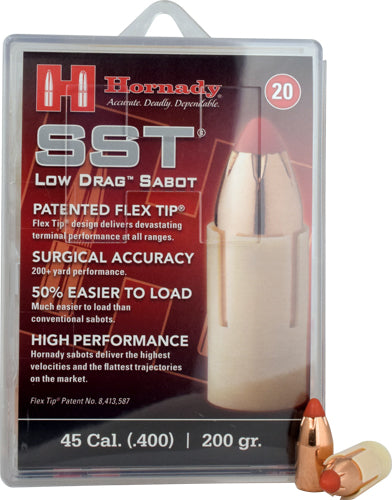 Hornady .45cal Saboted Bullet - .400 200gr Sst 20ct 10bx/cs