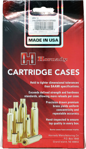 Hornady Unprimed Cases 222 - Remington 50 Pack 5pk/cs