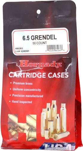 Hornady Unprimed Cases 6.5 - Grendel 50 Pack 5pk/cs