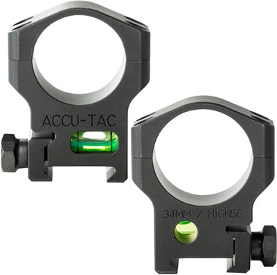 Accu-tac Scope Rings 34mm - Steel Flat Black<