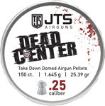 Jts Pellets Dead Center 25 - Domed 25.39gr 150ct 1