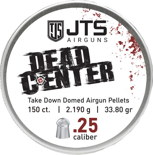 Jts Pellets Dead Center 25 Cal - Domed 33.80 Gr 150ct 1
