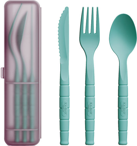 Ka-bar Lunch Pal W/spoon/fork/ - Knife With Lightweight Case 4