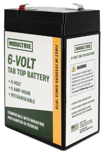 Moultrie 6v Tab Top Battery - For Feeder Recharable