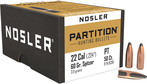 Nosler Bullets 22 Cal .224 - 60gr Partition 50ct