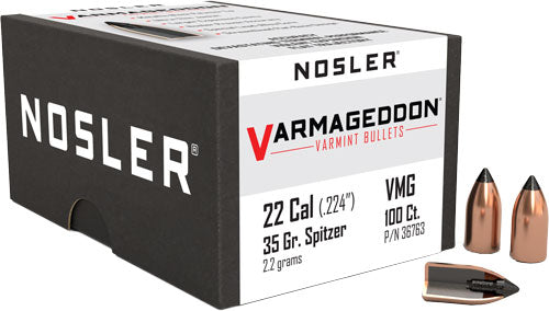 Nosler Bullets 22 Cal .224 - 35gr Varmageddon Tipped 100ct