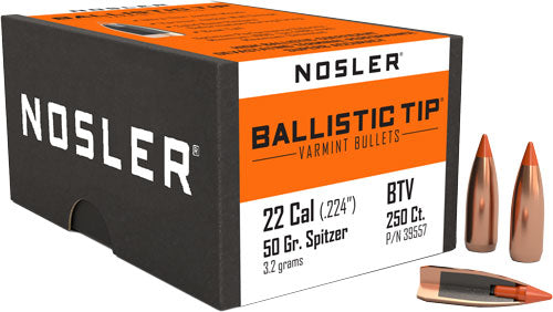 Nosler Bullets 22 Cal .224 - 50gr Ballistic Tip 250ct