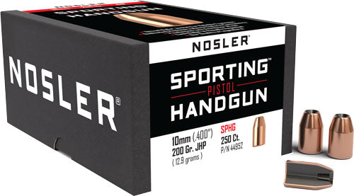 Nosler Bullets 10mm .400 - 200gr Jhp 250ct 1