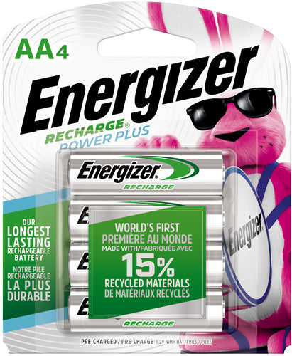 Energizer Rechargable Power - Plus Batteries Aa 4 Pack!