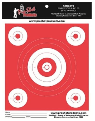 Splatter Shot Target 9"x12" - Orange Glow Bullseye 12pk 1