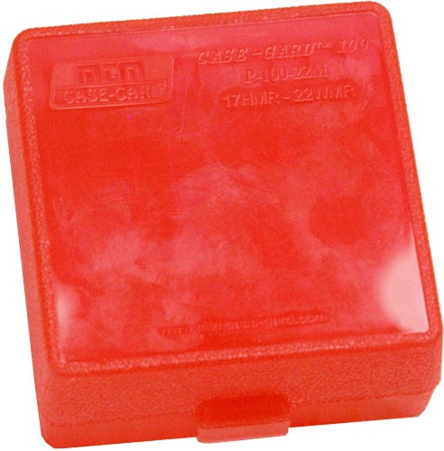 Mtm 100 Round 17hmr/22mag - Ammo Box See Through Clear Red 3
