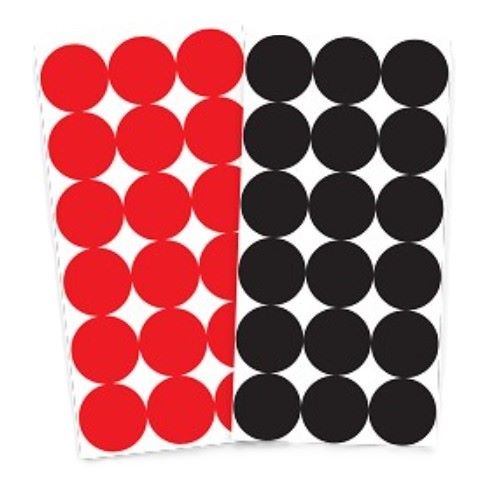 Splatter Shot Target Repair - Pasters 1" Red/black 432ct 1