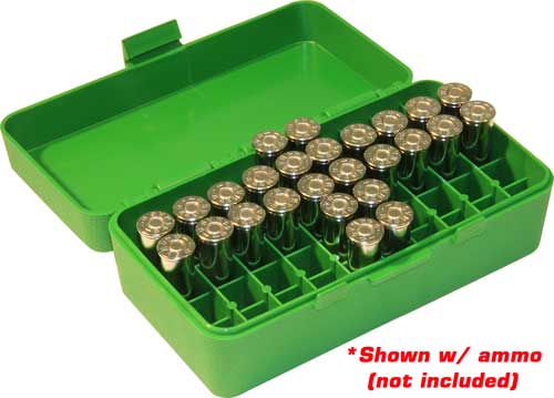Mtm Ammo Box 44rm/41rm/45lc - 50-rounds Flip Top Style Green