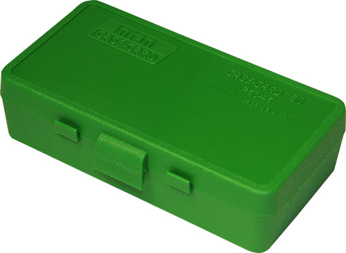 Mtm Ammo Box 45acp/40sw/10mm - 50-rounds Flip Top Style Green