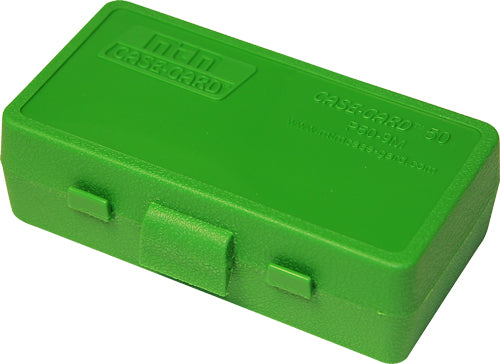 Mtm Ammo Box 9mm Luger/380acp - 50-rounds Flip Top Style Green